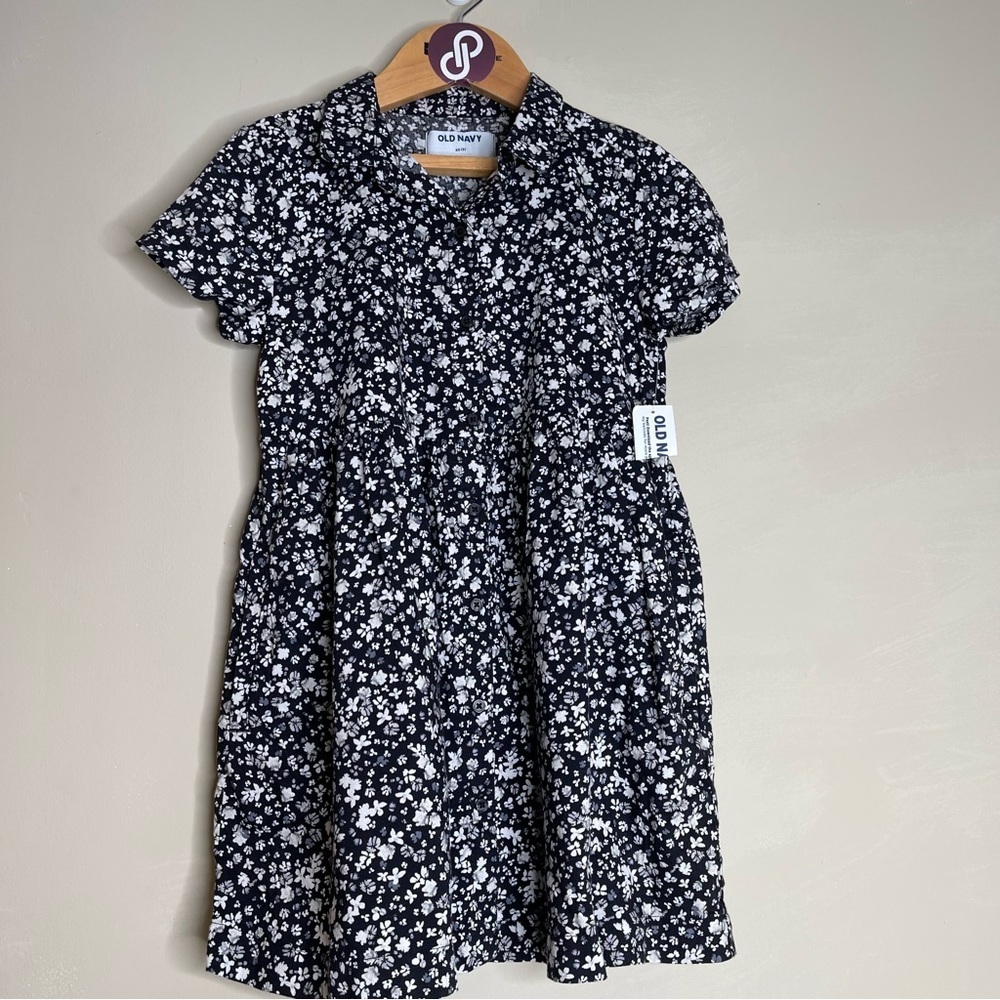 Old Navy Kids' Short-Sleeve Floral-Print Swing Dress size 5